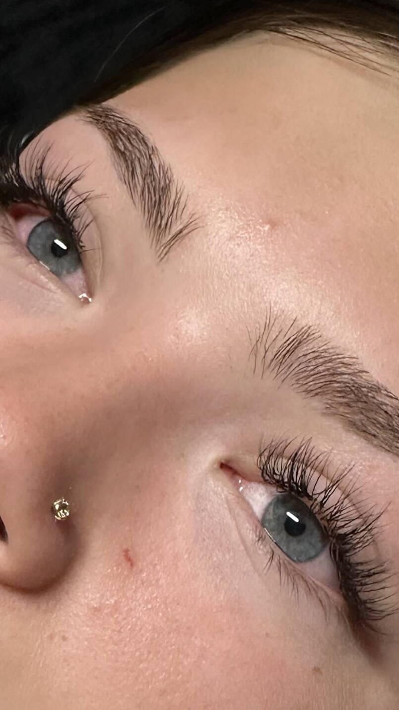 Professional lash extension closeup detail Sacramento
